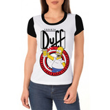 Camiseta/camisa Feminina Duff Cerveja Beer - Homer Simpsons 