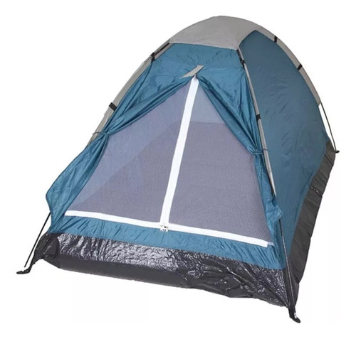 Carpa 2 Personas Camping Playa Con Bolso Color Azul Liviana