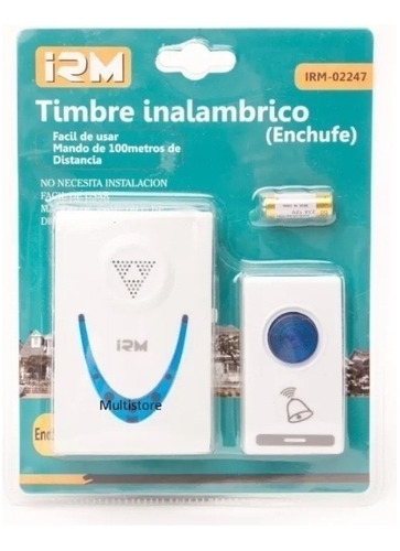 Timbre Inalámbrico Portátil Casa Con Melodia Y Enchufe 220v