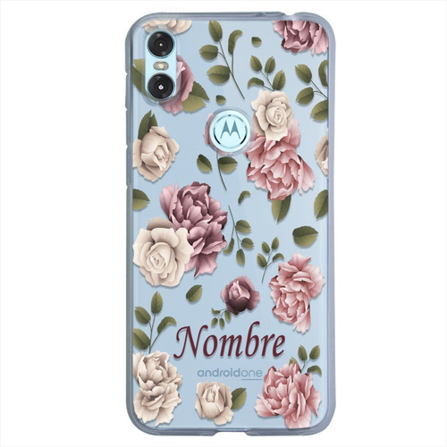 Funda Motorola Flores Personalizada Con Tu Nombre