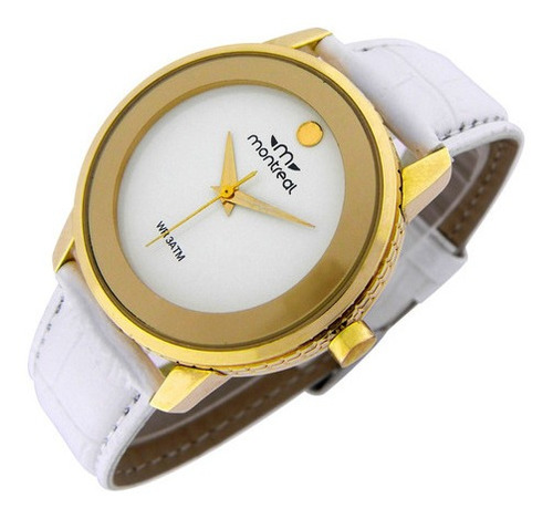 Reloj Pulsera Montreal Mujer Ml833 Metal Malla Cuero Sintét.