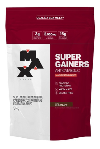 Hipercalórico Mass Super Gainers 3kg Max Titanium