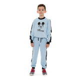 Conjunto Moletom Infantil Menino Calça + Casaco Mickey 