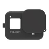 Capa Silicone Gopro Hero 8 Black + Cordão + Tampa - Telesin