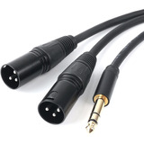 Cable De Microfono Trs 1/4 Macho A 2 Xlr 3-pin Hembra | 1...