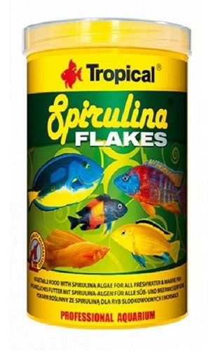 Tropical Alimento Spirulina Flakes Peces Escamas 20g Acuario