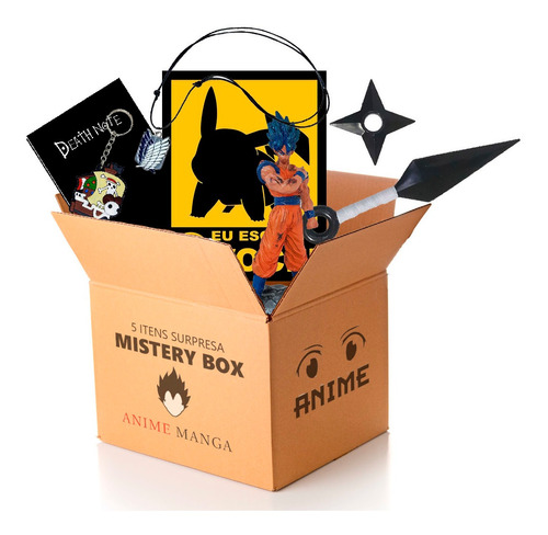 Caixa Misteriosa Mistery Box 5 Itens Anime One Piece Dbz Etc