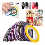 10 Rollos Cintas Decoración De Uñas Metalizados Nail Art