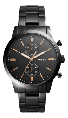 Relógio Fossil Masculino Townsman Preto Aço Inox 5 Atm