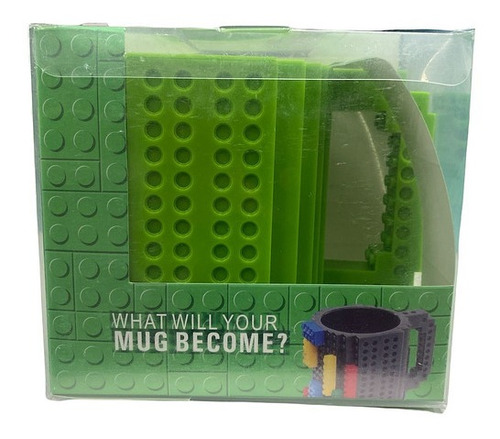Tazón Taza Mug Lego 350ml Bloques Brick Verde