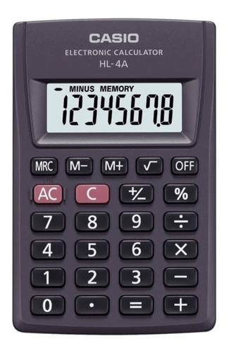 Calculadora De Bolso Casio Hl-4a Pequena Visor Grande Nota