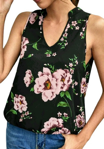 Blusa Para Mujer Flores Talla Med