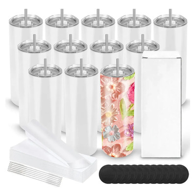 Tazas Para Sublimar Vaso Termo Sublimación Acero 20oz 600ml 12 Unidades Mecolour | Envío gratis