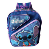 Mochila Escolar Lilo & Stitch Aloha Azul 3b G Costa Meninas