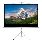 Pantalla Para Proyector Con Tripie, 84'' Pulgadas, Hd 16:9 Alta Definicion, Retractil