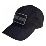 Gorra Táctica Operador Negro Ripstop + Parche Bordado