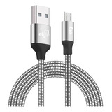 Cabo Inox 1 Metro Carregamento Dados Micro Usb ELG Original