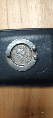 Moneda De Plata 50 Ctavos 1882 Para Rastra O Cinturon