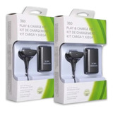 Pack  X2 Batería Recargable Xbox 360 Kit + Cable Cargador 