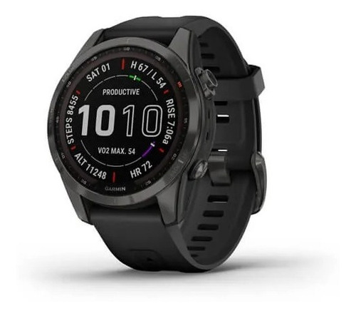 Garmin Fenix 7s Zafiro Solar Carbón Titanium Reloj 42mm