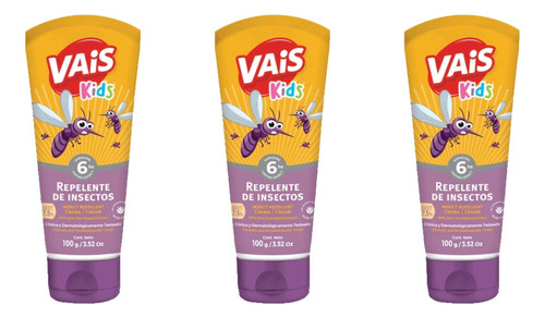 Repelente De Mosquitos Stop Vais Kids Niños En Crema 100g X3