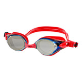 Goggle Fullsand De Adulto Con Espejo Color Rojo