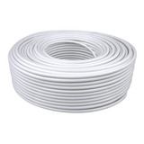 100 Mts. Cable Coaxial Rg6 Blanco + 1 Bolsa De Conector Rg6.