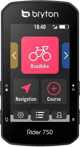 Ciclocomputador Bryton Rider 750e, Mapas Y Navegación, Touch