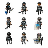 Playmobil Policias Grupo De Elite Militares Guerra Policia 