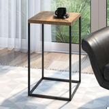 Mesa Lateral Industrial Cube G - Carvalho/preto