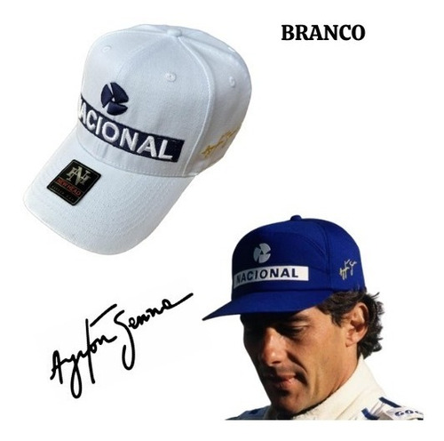 Boné Ayrton Senna Nacional Retrô Brasil Varias Cores Bordado