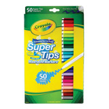 50 Plumones Crayola Marcadores Delgados Lavables Super Tips