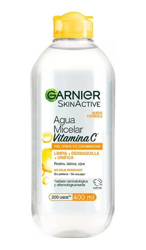 Agua Micelar Garnier Skin Active 3 En 1 Vitamina C X 400ml
