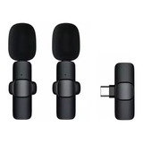 Microfono De Solapa Inalambrico Tipo C Doble Transmisor F3