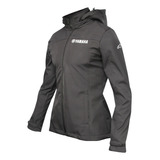 Campera Capucha Softshell Negro Yamaha Alpinestars Mujer