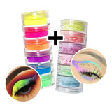 Pack Pigmentos Polvos Neon Fluo Y Pastel Para Maquillaje