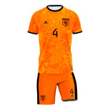 Uniforme Holanda Van Dijk Camisa E Bermuda