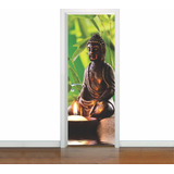 Adesivo Decorativo De Porta Buda Budismo Mod3 (cod.b3)