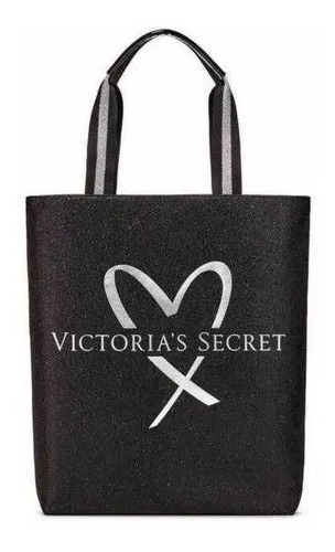 Victoria's Secret Tote Bag Glitter Vs Gold Ou Black