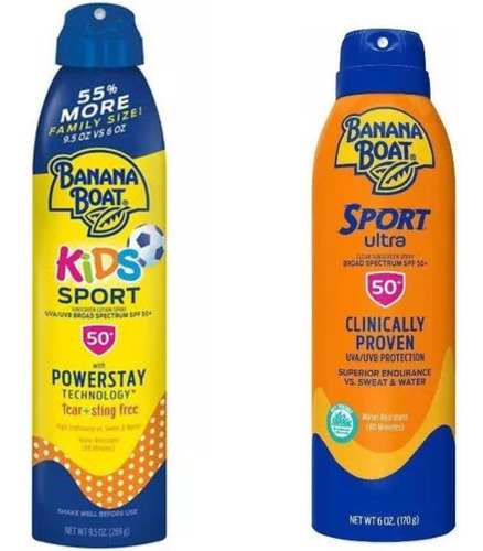 Kit 2 Protetor Solar Banana Boat  1kids + 1ultra Sport Spray