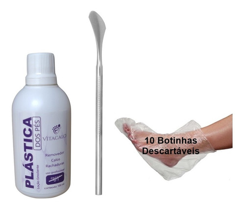 Removedor De Calosidade Vitacalo 100ml + Espátula + 10 Botas