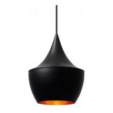 Lampara Colgante Moderna Beat Fat Dixon Negra Cobre Apto Led Color Negro