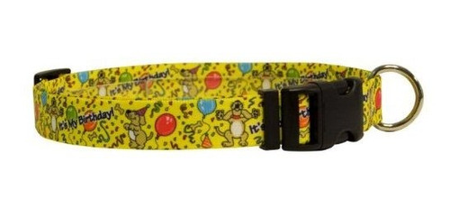 Collar Amarillo Diseño Del Perro Del Feliz Cumpleaños Del Pe