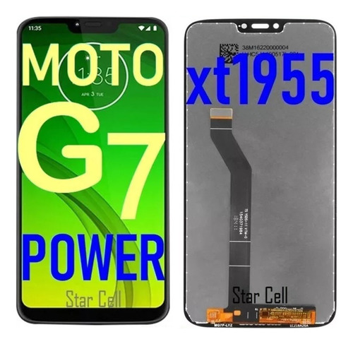 Tela Frontal Original G7 Power (xt1955)+capa+película3d+cola