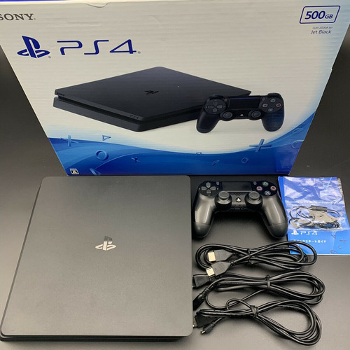 Playstation 4 Ps4 Slim 500 Gb Com Caixa + Controle