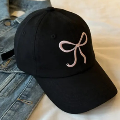 Gorro Baseball Con Moño Y Visera Suave Negro Un | Envío gratis