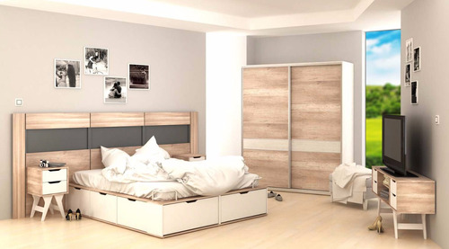 Cama Multifuncion King Size Cajones La Valenziana Lvzmuebles