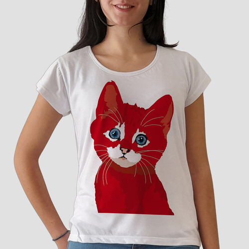 Remera Gatos Gatitos Animales Mujer Purple Chick