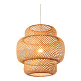 Lámpara Colgante De Bambú, Lámpara Retro Japonesa E27,