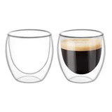 Shot Taza Doble Pared Vidrio Borosilicato 60ml Espresso X2